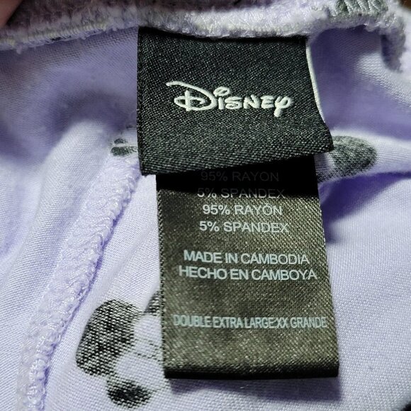 Disney Minnie Mouse Pajama Shorts 2XL Women’s Purple Soft Stretch Pockets - Picture 3 of 3